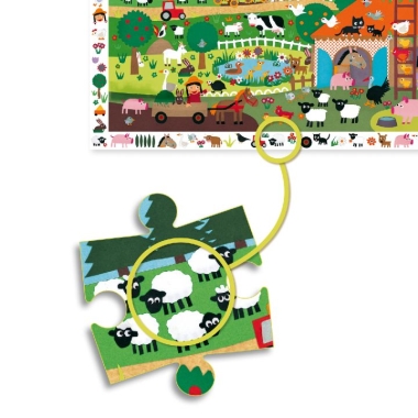 Megfigyeltető puzzle - A farm, 35 db-os - The farm