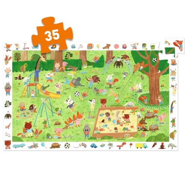 Megfigyeltető puzzle - Kisbarátok a kertben, 35 db-os - Little friends" garden