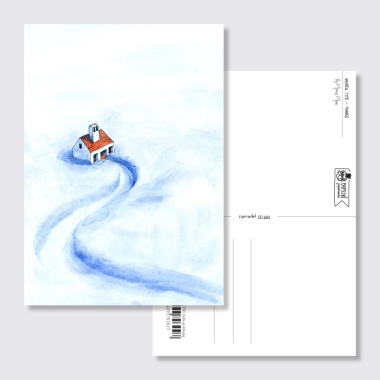 Papetri képeslap - Tiny house - Big snow