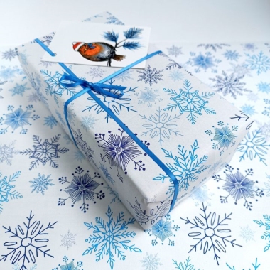 Papetri karácsonyi csomagolópapír - Hópehely