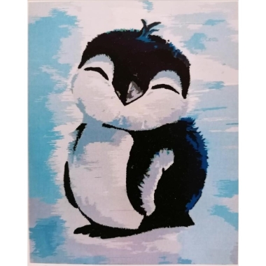 Számfestő kerettel - Pingvinfióka