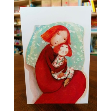 Szimonidesz Hajnalka képeslap - Anya ölében