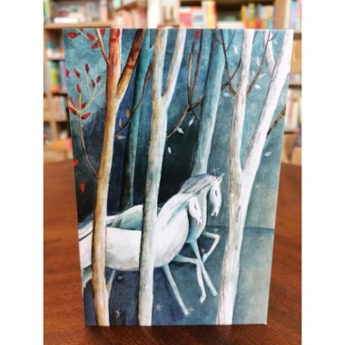 Szimonidesz Hajnalka képeslap - Lovak az erdőben