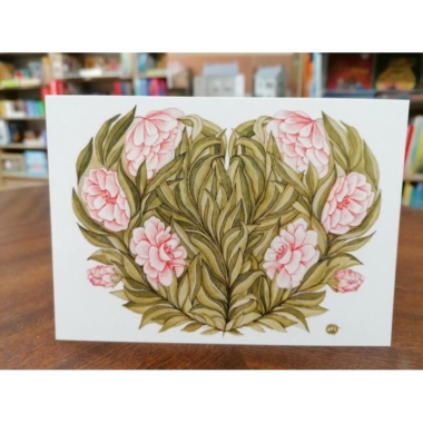 Zsombory Andrea képeslap - Virágos szív
