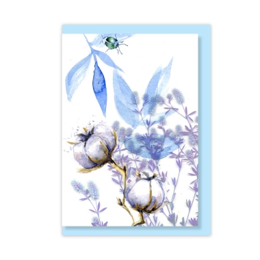 Papetri borítékos képeslap -  Kékmeghívó