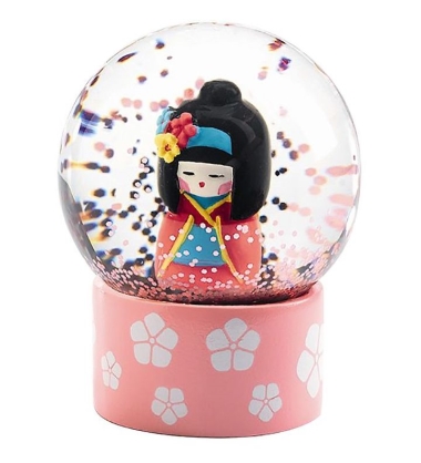 Mini hógömb - Kokeshi baba