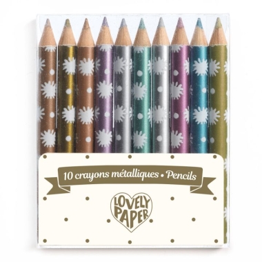 Mini metálszínű ceruza, 10 szín - 10 Chichi mini metalic pencils