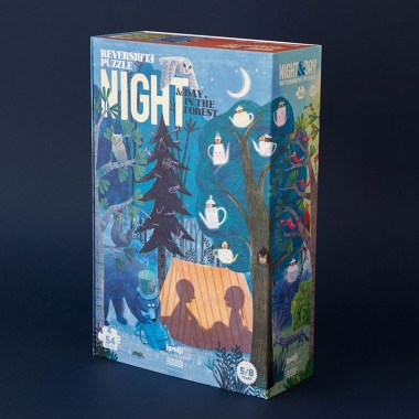 Nappal és éjszaka az erdőben- 54 db-os kétoldalas puzzle – Londji