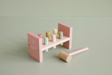 Little Dutch fa kalapálós játék - pink