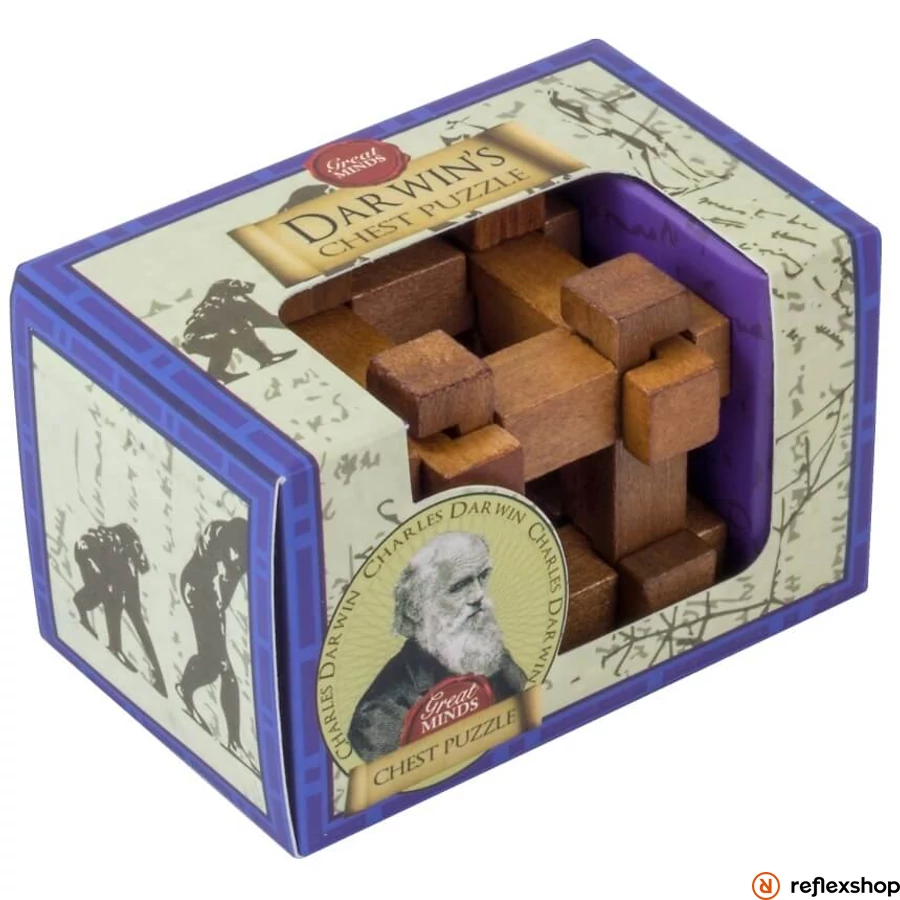 Nagy Elmék - Darwin Láda Professor Puzzle mini ördöglakat