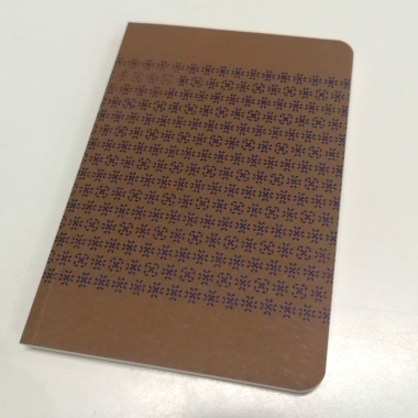 NOTO Notesz sötét ornamentikával - barna