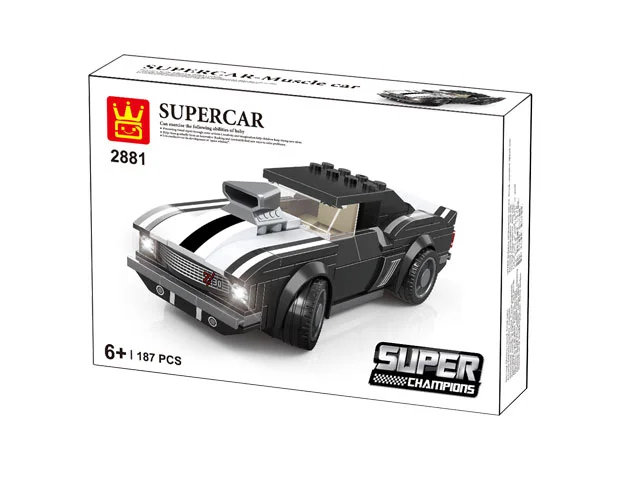 Supercar fekete sportkocsi - 149 db-os