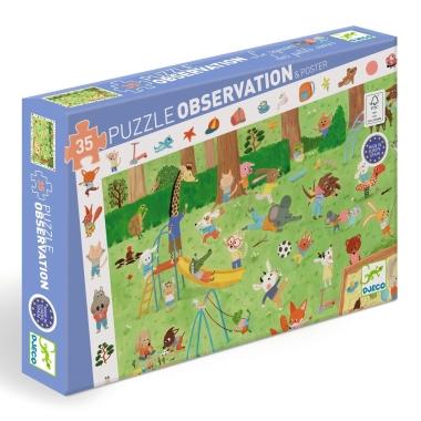 Megfigyeltető puzzle - Kisbarátok a kertben, 35 db-os - Little friends" garden